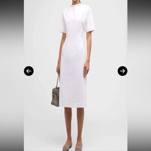 NWT Brunello Cucinelli Monili corset Techno Couture Jersey Midi Dress Size S